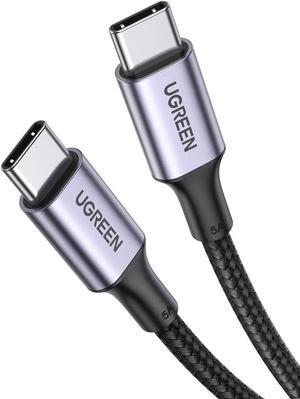 UGREEN USB C to USB C Cable 100W Fast Charge - 6FT USB 2.0 Type C 5A Power Delivery Nylon Braided Charging Cord Compatible for MacBook Pro 2021 iPad Pro Samsung Galaxy S21 S20 Note 20 Dell XPS Pixel