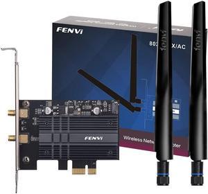 Fenvi 802.11AX WiFi 6 AX1800H Mini PCIE WiFi Adapter Wi-Fi 6 1800Mbps  (2.4GHz 574M,5GHz 1200Mbps) MU-MIMO Wireless Network Card BT5.2 for Gaming,  Streaming, Supports Laptop Windows 11, 10 (64bit) 