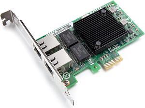 10/100/1000Mbps Gigabit Ethernet PCI Express NIC Network Card | with Intel 82571 Controller | Ethernet Server Converged Network Adapter | Dual RJ-45 Port | Support Windows Server/Freebsd/VMware/SLSE