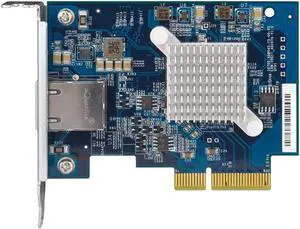 QNAP QXG-10G1T Single-Port (10Gbase-T) 10GbE Network Expansion Card, PCIe Gen3 X4, Low-Profile Bracket Pre-Loaded, Low-Profile Flat and Full-Height Brackets are Included QNAP QXG-10G1T Single-Port (10Gbase-T) 10GbE Network Expansion Card, PCIe Gen3 X4, Low-Profile Bracket Pre-Loaded, Low-Profile Flat and Full-Height Brackets are Included