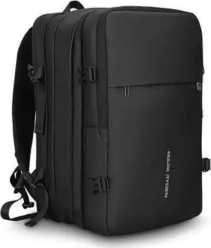 Mark Ryden Laptop Backpack, Large Capacity Business Laptop Backpack, Waterproof Carry-on Travel Backpack, Suitable for 17.3 inch Laptops for Men and Women with USB Charger, Black