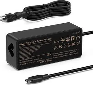 65W USB C Laptop Charger for HP Chromebook 14 14A X360 918337-001 844205-850 28769-001 USB Type-C Charger AC Adapter Power Supply Cord