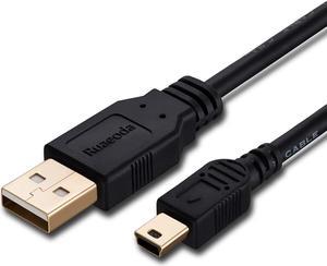 Ruaeoda Mini USB Cable 20 ft, USB 2.0 Type A to Mini 5 Pin B Cable Male Cord Compatible with GoPro Hero 3+, PS3 Controller, Cell Phones, MP3 Players, Dash Cam, Digital Camera, SatNav etc
