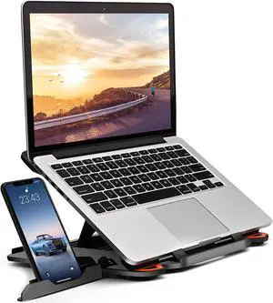 KENTEVIN Laptop Stand Adjustable Laptop Computer Stand Multi-Angle Stand Phone Stand Portable Foldable Laptop Riser Notebook Holder Stand Compatible for 10 to 17 Laptops