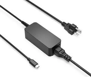 Charger 45W for Lenovo Chromebook Laptop, UL-Listed, 3 Pin Plug, 10Ft Extended Long Power Cord, Lightweight Design, USB-C Fast Charger