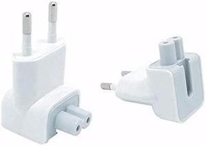 2 Pack US to Europe Plug Converter Travel Charger Adapter Wall Outlet EU European Connector Duck Head for MacBook Mac Pro MBA Retina MagSafe Apple Phone Pad Tablet Mini Air Power Brick