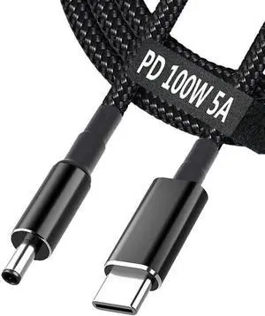 USB C to 4.5mm Laptop Charging Cable Adapter Male Type C to DC 4.5 x 3.0mm Converter Braided 6.5ft Fast 100W PD Power Charger Supply Cord for Latitude 12 Inspiron 3000 14 5000 15 17 7000 XPS 13 Dell