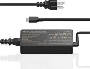 USB C Laptop Charger 65W for Lenovo Chromebook 100e 300e C330 ThinkPad T480 T480S T580 T580S E480 E580 Yoga A485 T490S T590 C930 C940 IdeaPad 730s ThinkPad X1 Carbon Power Supply Adapter Cord