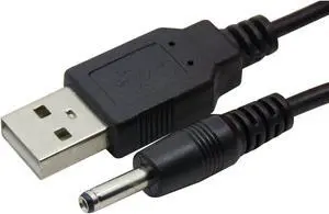CABLEDECONN USB A to DC 3.5 mm/1.35 mm 5 Volt DC Barrel Jack Power Cable