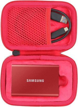 c Hard Travel Case Replacement for Samsung T7 Touch Portable SSD 500GB 1TB 2TB External Solid State Drives Black Case  Inside Red