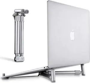 Portable Laptop Stand Adjustable Laptop Stand for MacBook Pro Aluminum Desk Foldable Compact Universal Computer Cooling Stand for 12 13 15 17 inch