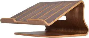 Wood Laptop Stand for Desk,Laptop Holder Stand,Wooden Cooling Couter Holder,Suitae for Most laptops Heat Dissipation Shelf (Walnut)