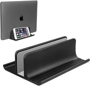 VAYDEER Vertical Laptop Stand Holder Adjustable Desktop Notebook Dock Space-Saving Three-in-one for All MacBook Pro Air, Mac,HP, Dell, Microsoft Surface,Lenovo, up to 17.3 inch Black