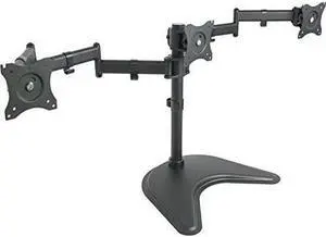 Triple Monitor Mount Fully Adjustable Desk Free Stand for 3 LCD Screens up to 24 inches STAND-V003P