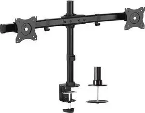 Dual Monitor Curved Horizontal Array Desk Mount Stand fits Screens up to 27 inches STAND-V002E