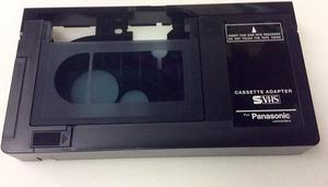 VHS-C to VHS Motorized Cassette Adapter - Tape Converter for Playback on Standard VHS Players. For JVC C-P7U CP6BKU C-P6U Panasonic PV-P1 VCA115 (Not Compatible with Hi8 8mm or Mini DV Tapes)