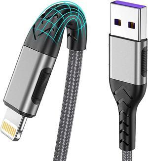iPhone Charger [ MFi Certified] 3Pack 6FT USB A Cable for Long Charger Cable Fast iPhone Charging Cord Compatible with with iPhone Xs Max/XS/XR/X/8/7/6S/6/Plus/SE/iPad(Silver)