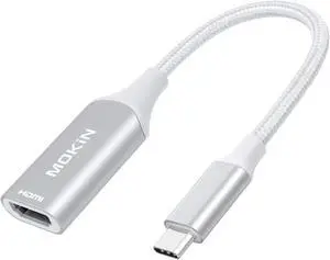 USB C to HDMI Adapter 4K Cable USB-C Type C (Thunderbolt 3) to HDMI Adapter for MacBook Pro 2019/2018 MacBook Air/iPad Pro  Galaxy S9/S8  XPS 13 Surface Go/Pro 7 More