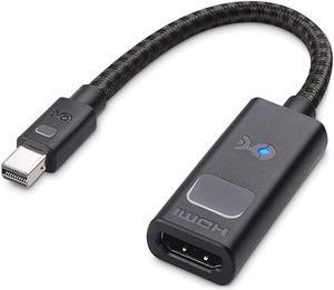 Active 8K Mini DisplayPort 1.4 to HDMI 2.1 Adapter 48Gbps Support 4K 120Hz / 8K 60Hz Mini DisplayPort to HDMI 2.1 Cable Adapter in Black