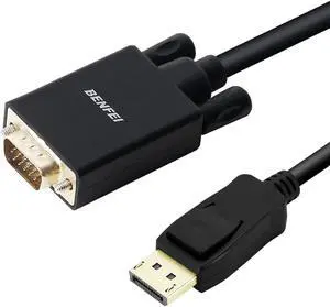 DisplayPort to VGA Adapter Benfei DP DisplayPort to VGA 6 Feet Cable Male to Male Gold-Plated Cord Compatible for Lenovo Dell HP ASUS and Other Brand