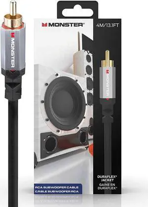 Essentials Subwoofer Cable - Optimized RCA Cable for Reduced Sound Interference and Enhanced Sound Quality - 13 Feet Coaxial Audio Cable