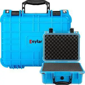 Protective Hard Camera Case Water & Shock Proof w/Foam TSA Approved 13.37 Inch 11.62 Inch 6 Inch Light Blue