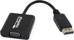 DisplayPort to VGA Adapter (Supports Windows and Linux Systems and Displays up to 1920x1080 Passive)