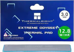 Thermal Pad 3mm 12.8 W/mK 120x20x3.0mm Thermalright High-Temperature Resistance Heat Resistance Non-Conductive Silicone Thermal Pad for PC Heatsink M.2/SSD/NVME/GPU/CPU/LED