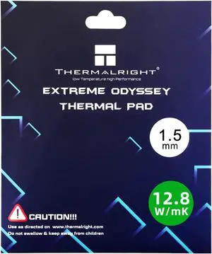 Thermalright Thermal Pad 12.8 W/mK 120x120x1.5mm Non Conductive Heat Resistance Extreme Odyssey Silicone Thermal Pads for PC Laptop Heatsink/GPU/CPU/LED/SSD/PS4 Cooler (1.5mm)
