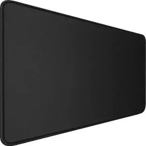 Large Gaming Mouse Pad Waterproof Durable Computer Keyboard Mouse Mat Non-Slip Mousepad Rubber Base and Stitched Edges for Game Players Office Esports Pros Home 31.5 x 11.8 in Black