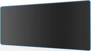 Large Gaming Mouse Pad(35.4x15.7x0.16in) Black Thick Computer Extended Mousepad for Laptop Smooth Keyboard Mat with Non Slip Rubber Base Stable Desk Pad Blotter with Durable Stitched Edges