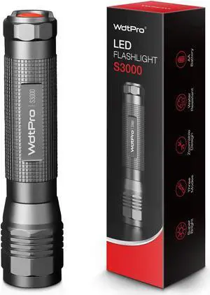 High-Powered LED Flashlight S3000 Super Bright Flashlights - High Lumen IP67 Water Resistant 3 Modes and Zoomable for Camping Emergency Hiking Gift