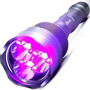 V3 385-395nm Black Light UV Flashlight - High Power Upgraded Triple Broad Band LEDs Best for Professional/Commercial Use - USA Stock - UK Design
