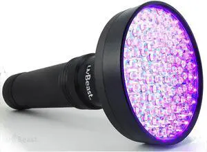 Black Light UV Flashlight  High Power 100 LED with 30-feet Flood Effect  Professional Grade 385nm-395nm Best for Commercial/Domestic Use Works Even in Ambient Light - USA Stock  UK Design