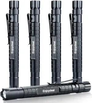 5PCS LED Pen Light Flashlight Ultra Slim 1000LM Penlight Waterproof Pocket Flashlight for Indoor Outdoor Inspection Work Repair and Emergency 5.5inch