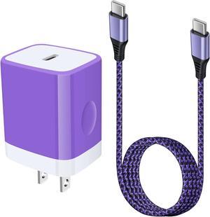 Type C Charger 20W Super Fast USB C Charger Block with 6FT Android Phone Charger Cable Fast Charging for Samsung Galaxy Z Flip 6 5 4 3/Z Fold SE 6 5 4 3/S24/S23/S22/A14/A13/A03s/S21/A32,Google Pixel