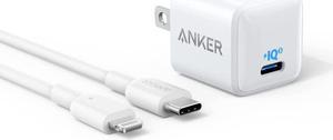 Anker USB C Charger 20W 511 Charger Nano PIQ 30 Durable Compact Fast Charger with 6ft USBC to Lightning Cable MFi Certified for iPhone 1313 Mini  13 Pro  13 Pro MaxiPad Pro and More