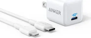 Anker USB C Charger 20W 511 Charger Nano PIQ 30 Durable Compact Fast Charger with 6ft USBC to Lightning Cable MFi Certified for iPhone 1313 Mini  13 Pro  13 Pro MaxiPad Pro and More