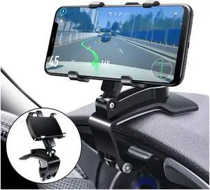 Car Phone Mount Cell Phone Holder for Car 360 Degree Rotation Dashboard Clip Mount Car Phone Stand Compatible for iPhone 11/12 Pro Max XS Max XR 8 8Plus 7 Samsung Galaxy S10 S9 S8 LG and More