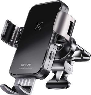 15W Fast Wireless Car Charger Mount - Wireless Charging Car Mount Auto-Clamping.Windshield/Air Vent Phone Holder Quick Charging for iPhone 8/9/10/11/12/13/14 Pro/MAX/XS/XR/X/8/Plus Samsung Galaxy