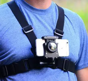 Smartphone Chest Mount Universal Holder Compatible with iPhone and Samsung Phone Mount for Filming or Photos (Horizontal)