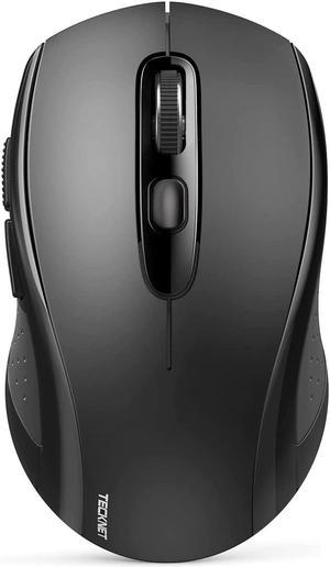 TECKNET Wireless Mouse, Bluetooth Mouse for Laptop 2-in-1(BT 5.0/3.0+2.4Ghz) Computer Mouse, Portable Ergonomic PC Mouse Wireless with USB Receiver, Compatible with MacBook Pro Air Chromebook