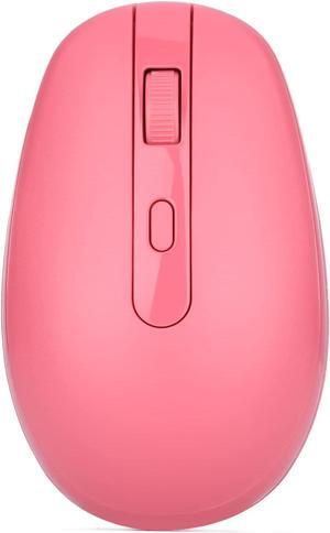 Wireless 2.4G Silent Mouse Computer Mouse with USB Nano Receiver for Laptop PC Mac Chromebook Windows (Pink)
