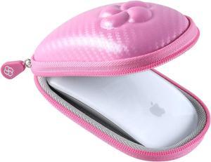 Koonice Hard Case Compatible for Apple Magic Mouse (I and II 2nd Gen) Including Carabiner (Pink)