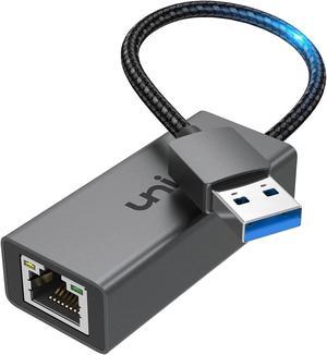 uni USB 3.0 to Ethernet Adapter, Nintendo Switch Ethernet Adapter, Gigabit USB to RJ45 Network Adapter, LAN Adapter Compatible with Chrome OS, Windows 8/7/XP/10, macOS, Linux, and More