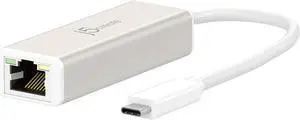 j5create USB-C to Gigabit Ethernet Adapter - Type C to RJ45 Network LAN Converter - Compatible with MacBook Pro/Air, iPad Pro, Surface Pro, Dell XPS 13, Nintendo Switch, Windows and macOS