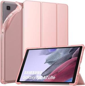 Case Fit  Galaxy Tab A7 Lite 8.7-Inch 2021 Release Tablet Slim Lightweight Smart Case Trifold Stand Case with Soft TPU Translucent Frosted Back Shell for Galaxy Tab A7 Lite Rose Gold