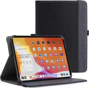 9-10.9 Inch Universal Tablet Case Protective Cover Stand Folio Case for 9 - 10.9 Inch Android Touchscreen Tablet with 360 Degree Rotatable Kickstand and Multiple Viewing Angles (Black)