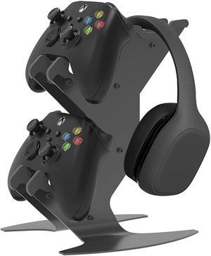 Controller Holder, Game Controller Rack Headset Stand for Xbox Series X S/Xbox one / PS5 / PS4 / NS/PC/Headset, Aluminum Metal Headset Mount Universal Organizer for Video Game Accessories