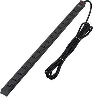 CRST Heavy Duty Surge Protector Power Strip Wide Spaced 16-Outlet 15 Feet Long Extension Cord Power with Circuit Breaker 1800 Joule for Home, Office, Commercial